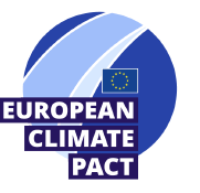 Logo de la signature d’Ambassadeur du Climate Pact, représentant l’engagement pour une Europe durable.